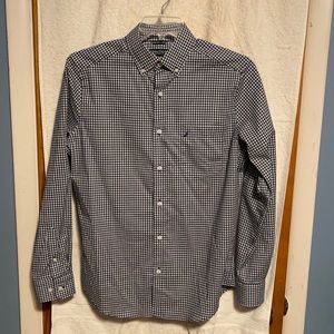 Mens Nautica Classic Fit navy/white button down.